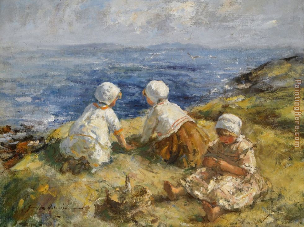 Summer on the Clifftops painting - Unknown Artist Summer on the Clifftops art painting